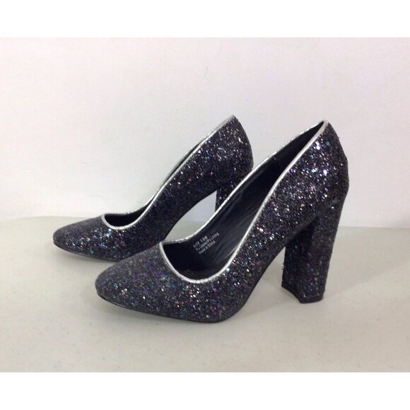 Penny Loves Kenny Sequin Sparkly Heels Pumps Womens 7.5 - Picture 4 of 8